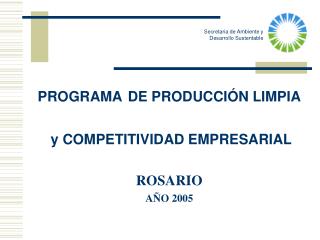 PROGRAMA DE PRODUCCIÓN LIMPIA y COMPETITIVIDAD EMPRESARIAL ROSARIO AÑO 2005