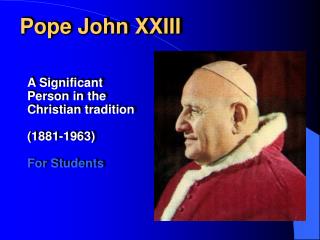 Pope John XXIII