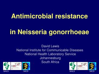 Antimicrobial resistance in Neisseria gonorrhoeae