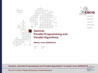 Seminar Parallel Programming and Parallel Algorithms