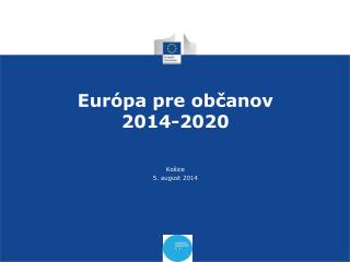 Európa pre občanov 2014-2020