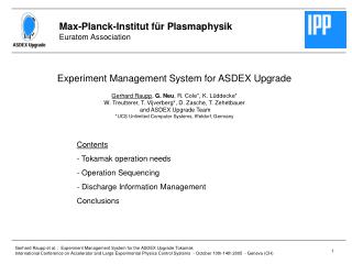 Max-Planck-Institut für Plasmaphysik Euratom Association