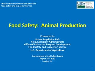 Food Safety: Animal Production