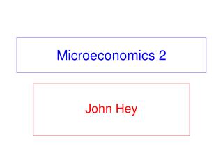 Microeconomics 2