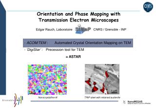 Orientation and Phase Mapping with Transmission Electron Microscopes
