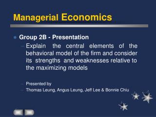 Managerial Economics