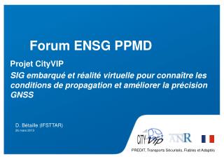 Forum ENSG PPMD