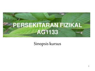 PERSEKITARAN FIZIKAL AG1133