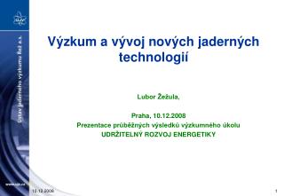 Výzkum a vývoj nových jaderných technologií