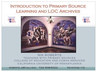 Introduction to Primary Source Learning and LOC Archives