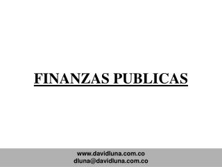 FINANZAS PUBLICAS