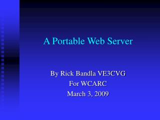 A Portable Web Server