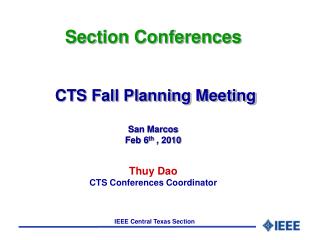 WHY CTS SUPPORT CONFERENCE ACTIVITES