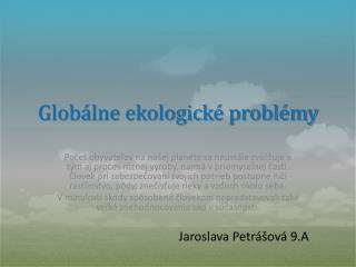 Globálne ekologické problémy
