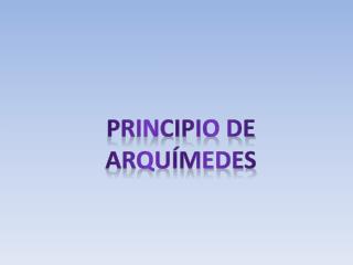 Principio de Arquímedes