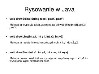 Rysowanie w Java