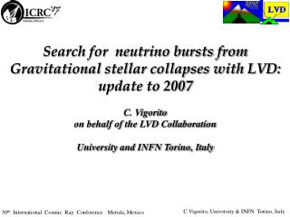 Search for neutrino bursts from Gravitational stellar collapses with LVD: update to 2007