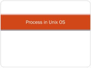 Process in Unix OS