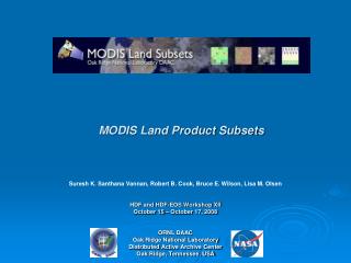 MODIS Land Product Subsets