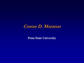 Costas D. Maranas