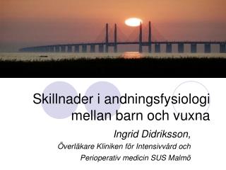 Skillnader i andningsfysiologi mellan barn och vuxna