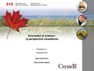 Innovation et science : la perspective canadienne