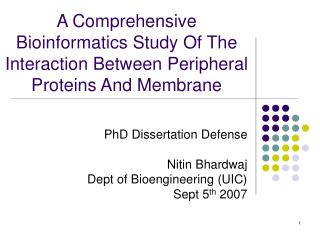 A Comprehensive Bioinformatics Study Of The Interaction Between Peripheral Proteins And Membrane