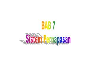 BAB 7 Sistem Pernapasan