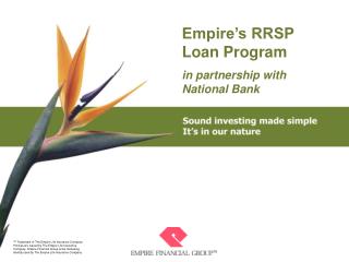 Empire’s RRSP Loan Program in partnership with National Bank