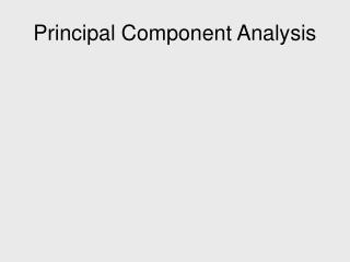 Principal Component Analysis