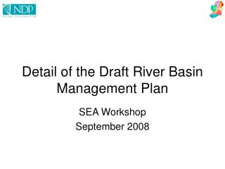 Detail of the Draft River Basin Management Plan