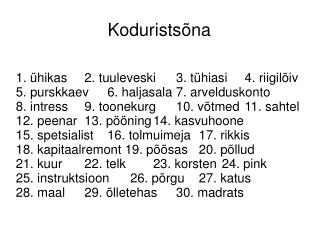 Koduristsõna