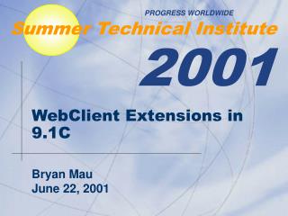 WebClient Extensions in 9.1C