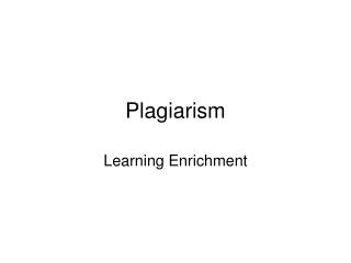 Plagiarism