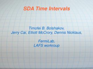 SDA Time Intervals