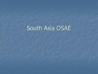 South Asia OSAE