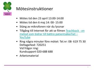 Mötesinstruktioner