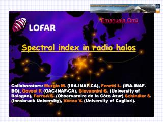 Spectral index in radio halos