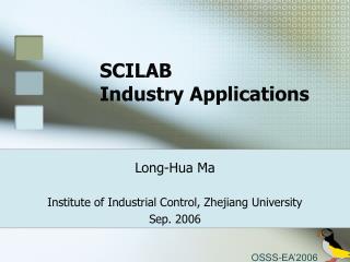 SCILAB Industry Applications