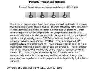 University of Massachusetts MRSEC, DMR 0213695