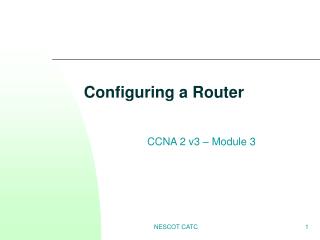 Configuring a Router