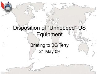 Disposition of “Unneeded” US Equipment