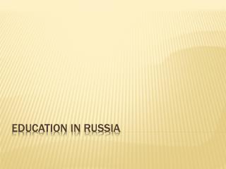 Education in Russia