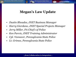 Megan’s Law Update