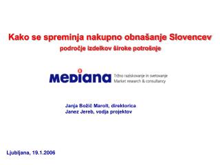 Kako se spreminja nakupno obnašanje Slovencev področje izdelkov široke potrošnje