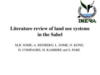 Literature review of land use systems in the Sahel