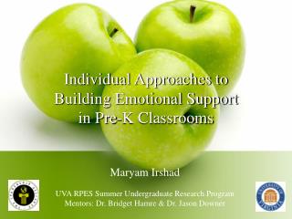 Individual Approaches to Building Emotional Support in Pre-K Classrooms