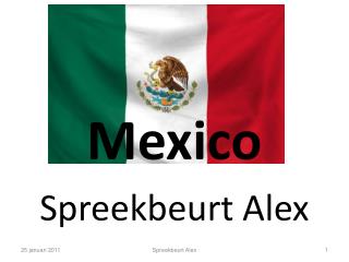 Mexico Spreekbeurt Alex