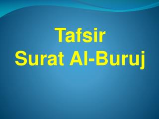 Tafsir Surat Al-Buruj