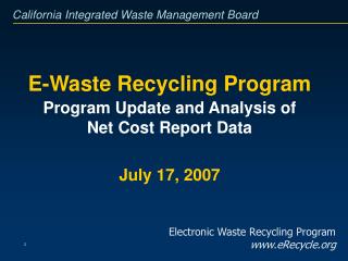 E-Waste Recycling Program